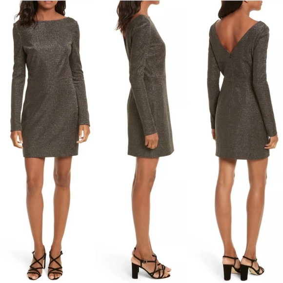 Diane Von Furstenberg Metallic Mini Dress NWT - Picture 5 of 16